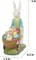 Easter Party Decorations Bunny Décor - Resin Rabbit Statue Pushing Easter Eggs Cart Multi Color Easter Bunny Décor Spring Decorations for Home 4.5 * 1.5 * 5 Inch